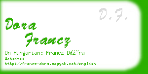 dora francz business card